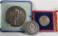 (3) Medals (1 Large King Wilhelm Prussia 1912, 1