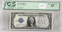 1928A $1 Silver Certificate Fr 1601 PCGS AU 55