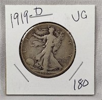 1919-D Half Dollar  VG