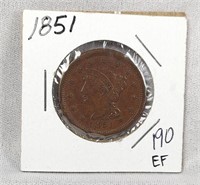 1851 Cent  XF
