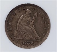1875-S 20 Cent  NGC XF 45