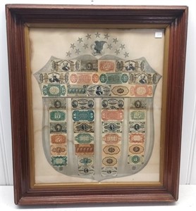 Fractional Currency Shield – In Period Frame with