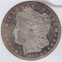 1890 $1 NGC MS 64 PL
