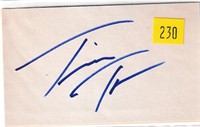 Tina Turner, singer, autograph on 3x5 card