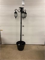 Solar Lamp Post with planter. Assembled, Unused