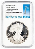 Coin 2018-W Eagle 1st Day NGC-PF69