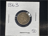 1863 INDIAN SMALL CENT PENNY F15