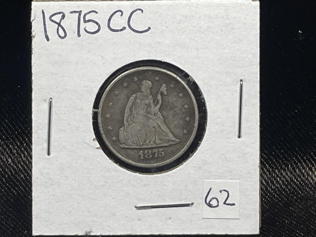 1875 (CC) SEATED LIBERTY 20 CENT