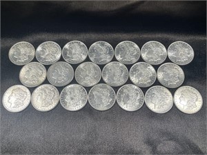 20 CT ROLL GEM BS63+ UNCIRC 1921 (P) US MORGAN