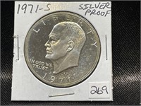 1971 (S) EISENHOWER SILVER PROOF DOLLAR