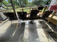 4-Wrought Iron Patio Chairs w/Cushions