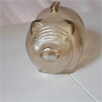 Vintage Anchor Hocking Small Glass Pig Piggy Bank
