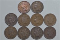 10 Indian Head Cents 1892-1901