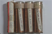 4 Rolls of 1960-D Lincoln Cents