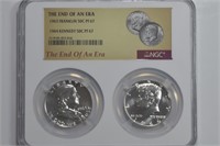 1963 and 1964 Silver Half Dollar End of an Era