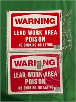 20-pack Warning Lead Work Area Sign 8.5" X 12"