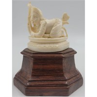A Finely Carved  Indian Ganesh Sculpture on Woode