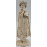 A Finely carved Geisha Girl Statue