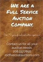 We Are a Full Service Auction Company