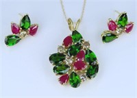 Sensational Ruby, Green Tourmaline