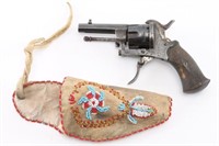 Sioux Beaded Holster with Revolver