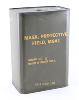 Vintage M9A1 Gas Mask in Spam Can