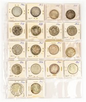Coin 18 Silver Canadian Half Dollars AG-AU
