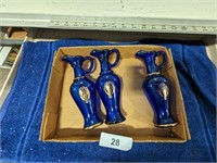 (3) Cobalt Blue Avon Vases