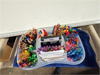 Organizer Tote w/ Colored Pencils, Pens & Markers