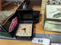 Quartz Travel Clock, Glass Box & Other Home Decor
