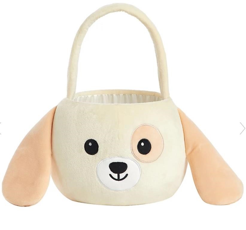American Kids Plush Character Basket Dog