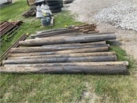 9-8' Creosote Posts, One Lot, One Money