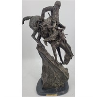 Large Replica Frederic Remington Bronze Sculpture
