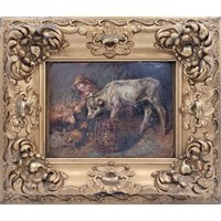 Framed Tito Pellicciotti (1872-1850) "Contadina E
