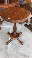 Round Oak Refinished Center Table