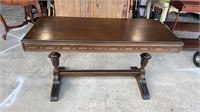 Walnut Sofa Table w/ Pull Out Leaves & Drawer