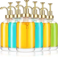 6pk 17oz Glass Dispensers with Pump
