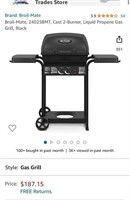 broil mate cast 2 burner liquid propane gas grill