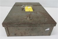 Vintage fireproof lock box.