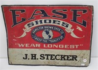 Tin Ease Shoes advertising sign. Measures: 13 3/4"