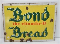 Advertising Bond Bread porcelain sign. Measures: