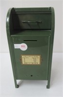 Vintage mail bank. Measures: 9" Tall.