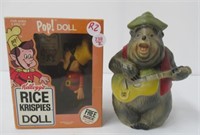 Kellogg's Rice Crispy doll from 1984 and bear