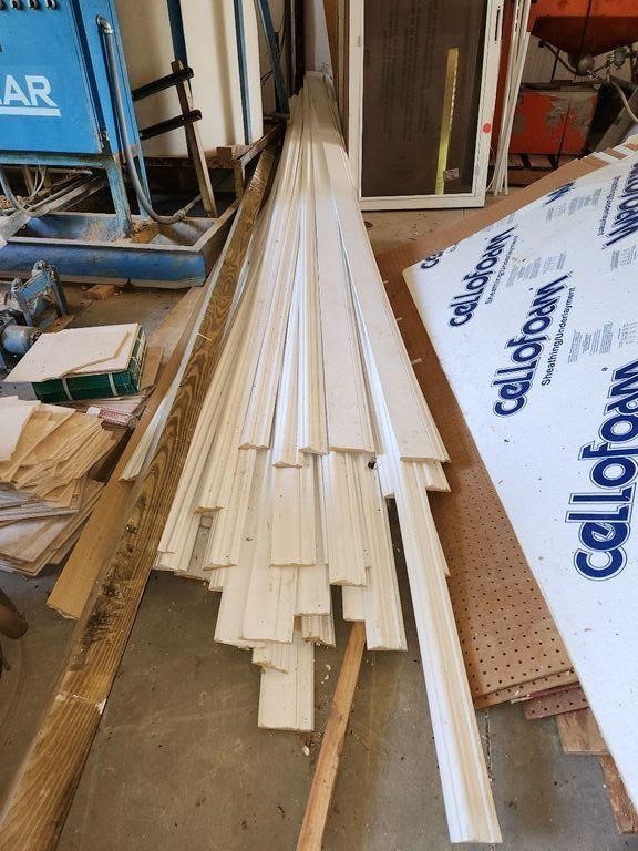 Lot of Crown Molding and Wood Boards
