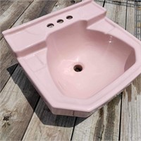 Ceramic Westmont Shell Pink Old Bath Wall Sink