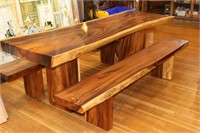 Custom Live Oak Edge Table