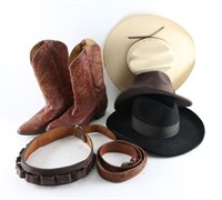 Western Lot - Boots, Hats and Belts