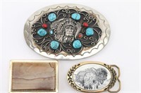 Collection of 3 Belt Buckles