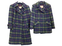 2 Pendleton Wool Women's Plaid Jacket, Coat Sz Sm