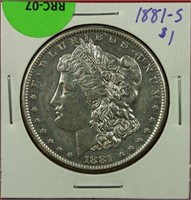 1881-S Morgan Dollar BU Cleaned